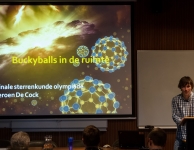 Als laatste had Jeroen De Cock het over buckyballs in de ruimte