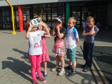 Zonnekijken met de 2de jaars van GBS Linden