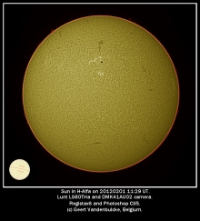 De Zon in H-alfa op 2 februari 2012